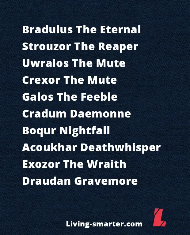 Diablo Immortal Names for Necromancer