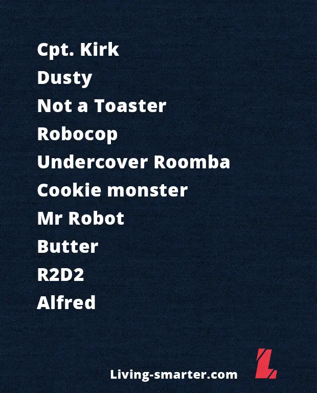 List of names you should consider for your Robot Vacuum