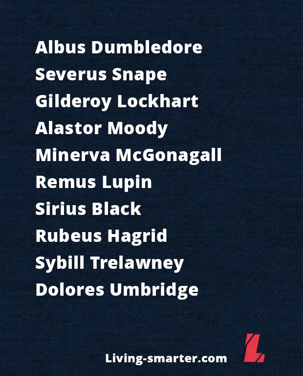 Real wizard names from Hogwartz