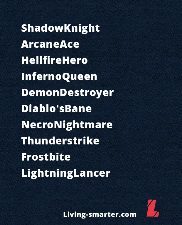 Cool Names for Diablo IV