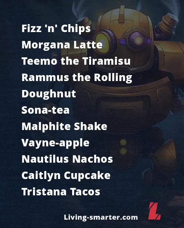 Hilarious LoL Clash Name Ideas Food and Drink